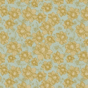 Yellow peonies/Small (SM22A-004a)