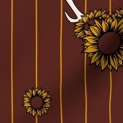 sunflower-power-earth all-brown-sunflower-yellow-pinstripes