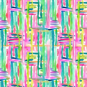 Sunny Spectrum Lines – Pink/Green Wallpaper – New