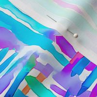 Sunny Spectrum Lines – Cyan /Violet Wallpaper – New 