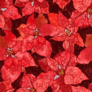 Poinsettia (Red, Christmas, Holiday, Floral)