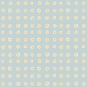 Watercolor Circles in a Grid- Light Blue, Yellow-small scale