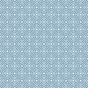 Coastal Navy and White Breeze Block Geometric in Nautical Navy Blue - Small - Hamptons Geometric, Navy Geometric, Deep Blue lattice