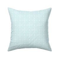 Aqua and White Breeze Block Geometric in Pastel Aquamarine - Small - Aqua Geometric, Mint Geometric, Palm Beach