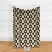 Yoga Lotus Checkerboard | Charcoal and Beige