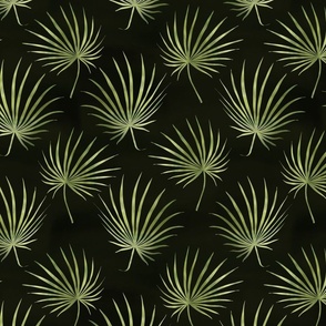 tropical palm green leaves pattern