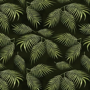 tropical palm green leaves pattern
