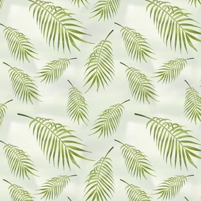  green leaves pattern and light background