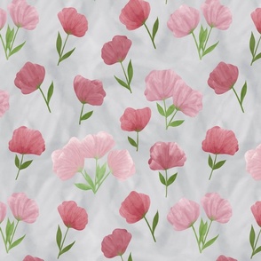  light pink flower pattern on gray background
