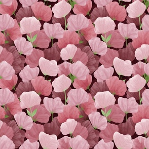 stacked flower pattern in light and dark pink colors