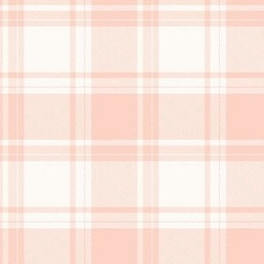 light peachy pink tartan plaid / small