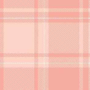 jumbo tartan plaid / peachy