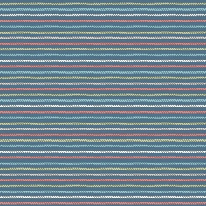 (S) Nautical rope stripes Coastal Chic Admiral blue