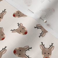 Cute Christmas reindeer tossed XSmall 4x4