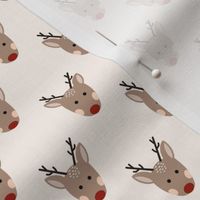 Christmas reindeer on cream small