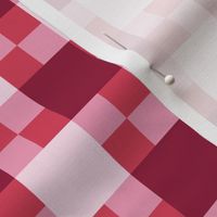 Retro checkered plaid red pink