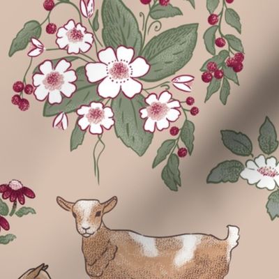 Latte Vintage Kitchen Dwarf Goats