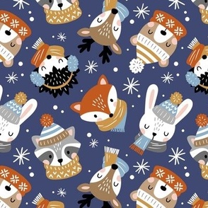 Tiny Scale / Winter Woodland Critters / Navy