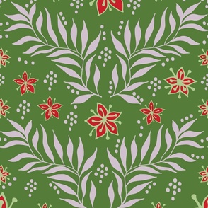 Pretty red and green festive house flower