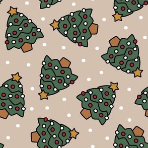 Cute Christmas Tree - khaki - LAD23