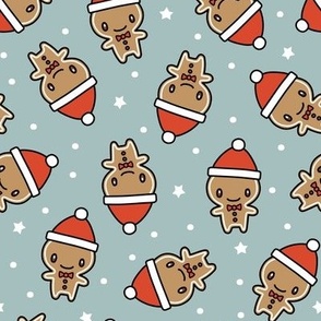 Kawaii Christmas Fabric, Wallpaper and Home Decor