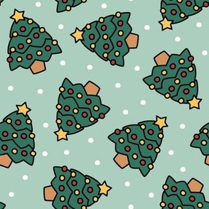 Cute Christmas Tree - mint - LAD23