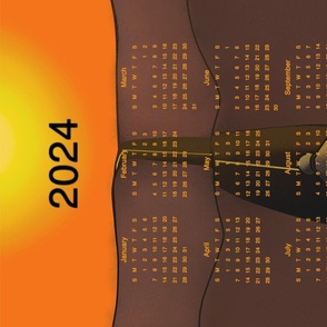 2024 Calendar Tea Towel/Wall hanging  - Open Road