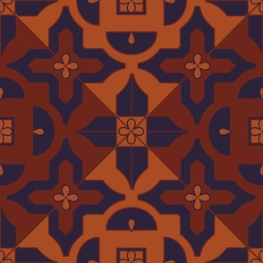 AUTUMN-COLORS ARABESQUE STYLE TILES 