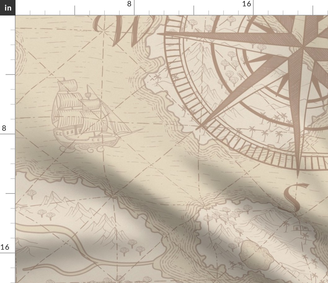 Classic Fantasy Vintage Map_Light Compass_200Size