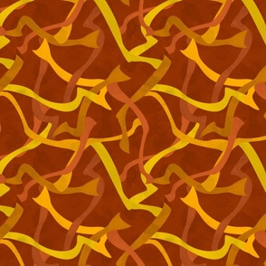 abstract with watercolor strips in orange, yellow and brown colors