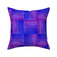 abstract with squares of watercolor strips in purple colors