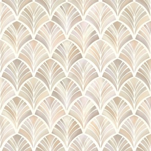 Scalloped Sandy Neutral Tan Textured Tiles 