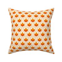 2" Motif Small / Pineapplecomb / Orange on Cream (i)