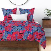 Red and Blue Floral