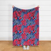 Red and Blue Floral