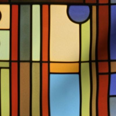 Mission Style FLW Inspired Stained Glass Pattern 5