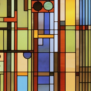 Mission Style FLW Inspired Stained Glass Pattern 5
