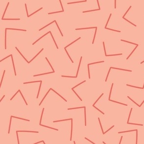 Modern Arrows Pink Peach Simple Line Art