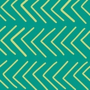 Boho Chevron Teal and Green Arrows Line Art