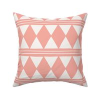 Modern Pink Geometric Triangles African Mudcloth