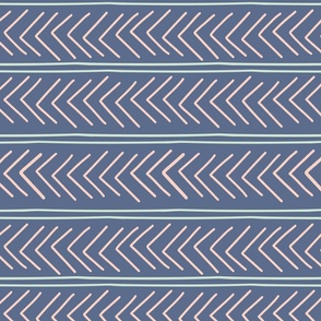 Simple Arrows Blue and Pink Modern Chevron