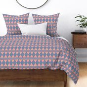 Modern Blue and Pink Geometric Triangles African Mudcloth
