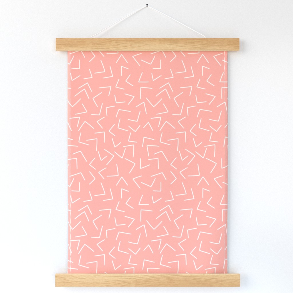 Modern Arrows Pink Simple Line Art