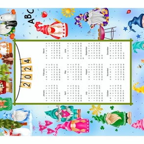 GNOMES ALL YEAR 2024 Calendar 