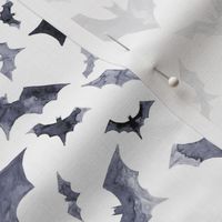Bats in the sky, a watercolor desing for Halloween, small