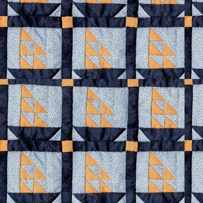 Someday I'll Sail Away, Hand quilted Sailboat Design