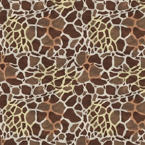 abstract with watercolor spots in giraffe skin colors