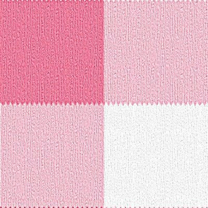 Gingham ~Think Pink! ~ Faux Knit