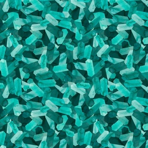abstract turquoise crystals with texture