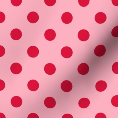 Christmas Polka Dots - Pink / Crimson